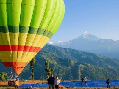 Hot air balloon in Pokhara